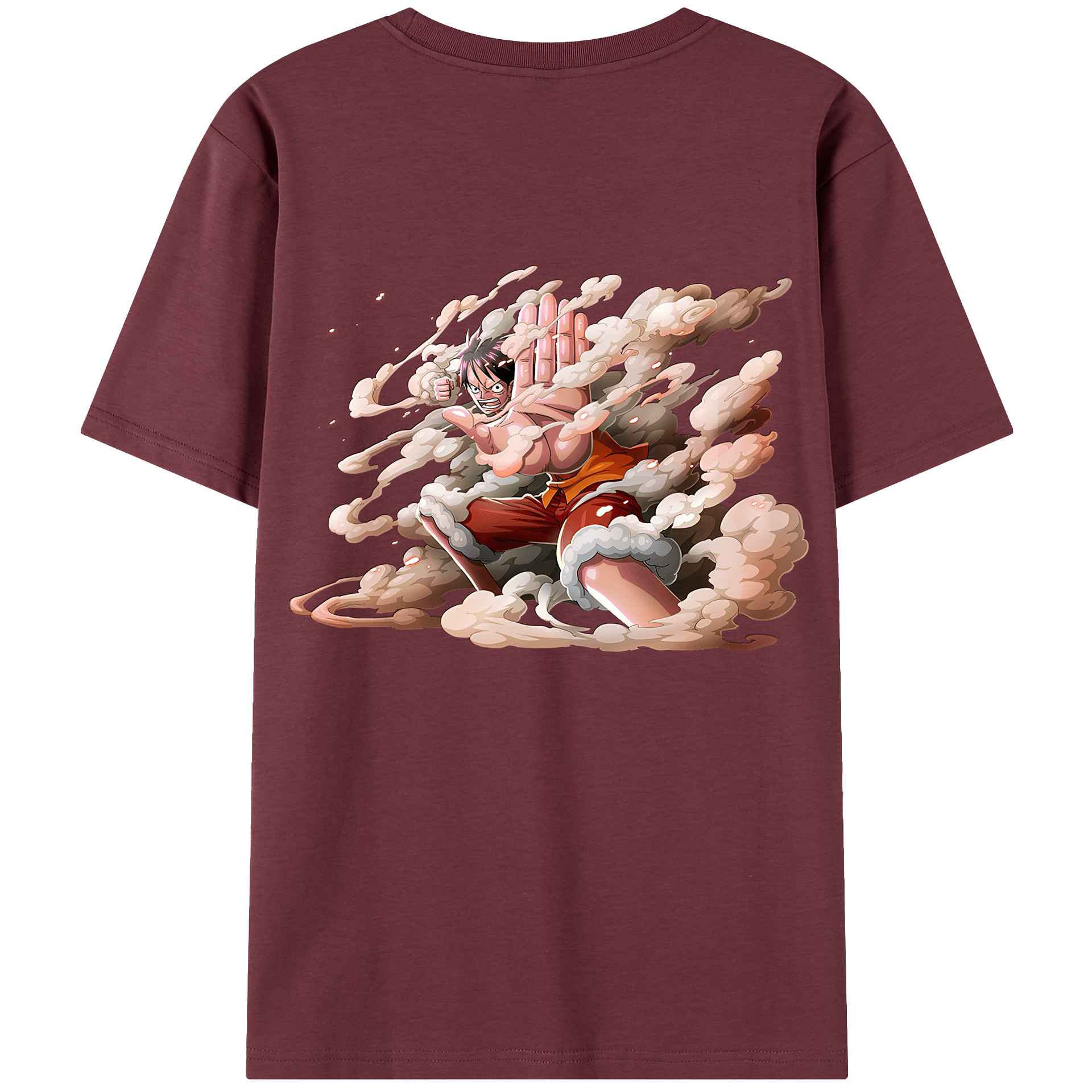 ワンピース モンキー・D・ルフィ ONE PIECE Monkey D. Luffy 綿100％半袖Tシャツ（背面プリント）